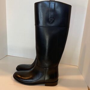 Black leather Tory Burch boots riding 6.5